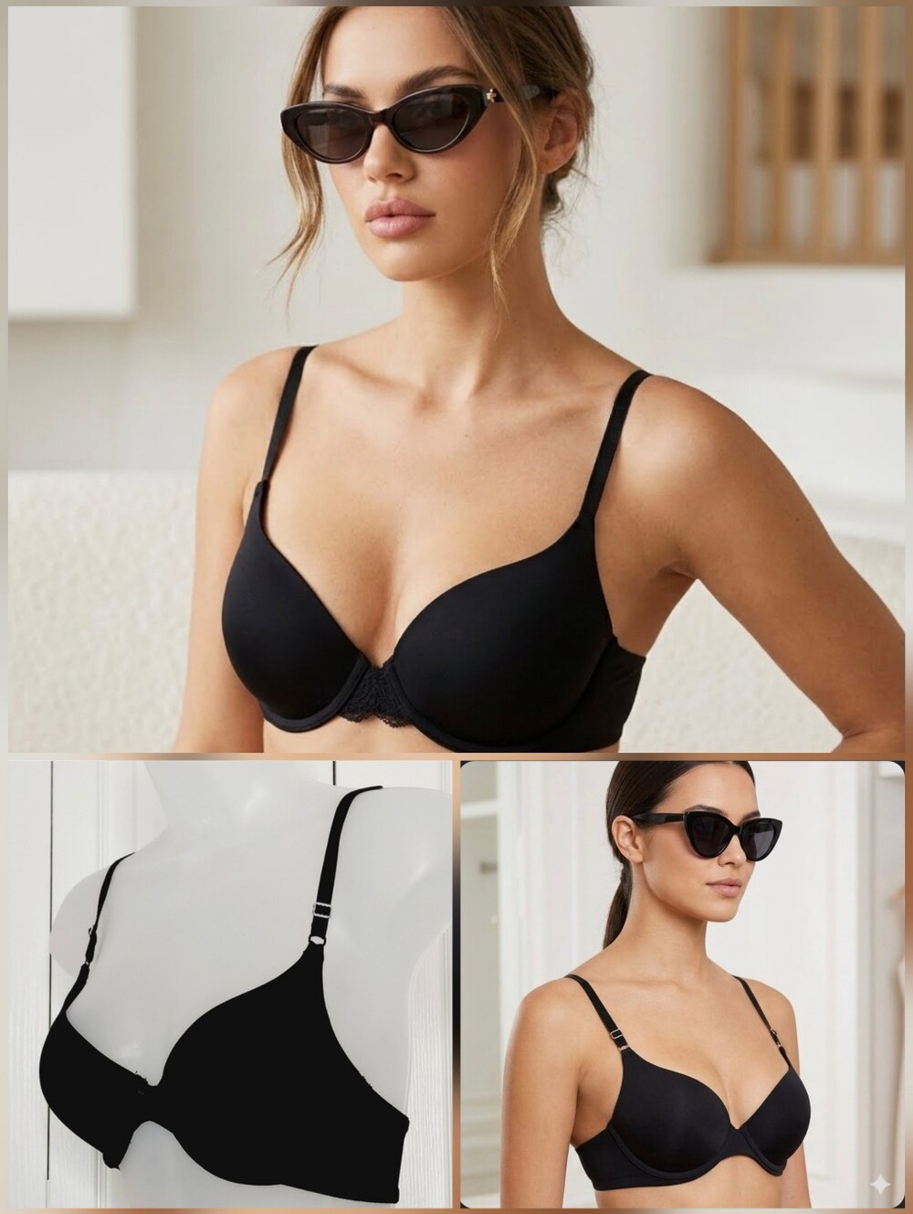 💙Maidenform bra black lightly padded molded cups 🤍size 34B